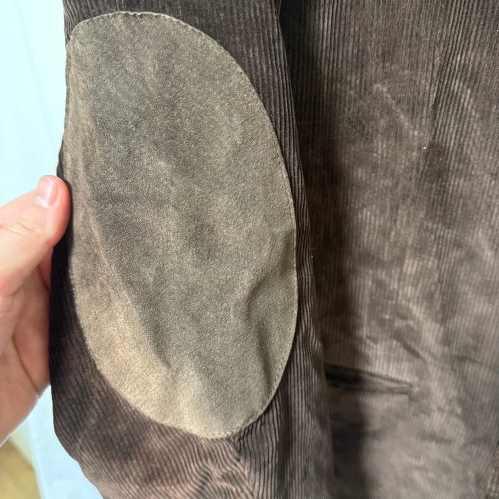 Stafford‎ Essentials Men’s 40R Classic Fit Brown Corduroy Elbow Patch Casual